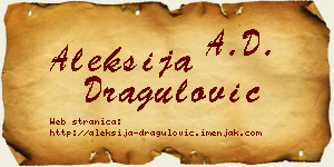 Aleksija Dragulović vizit kartica